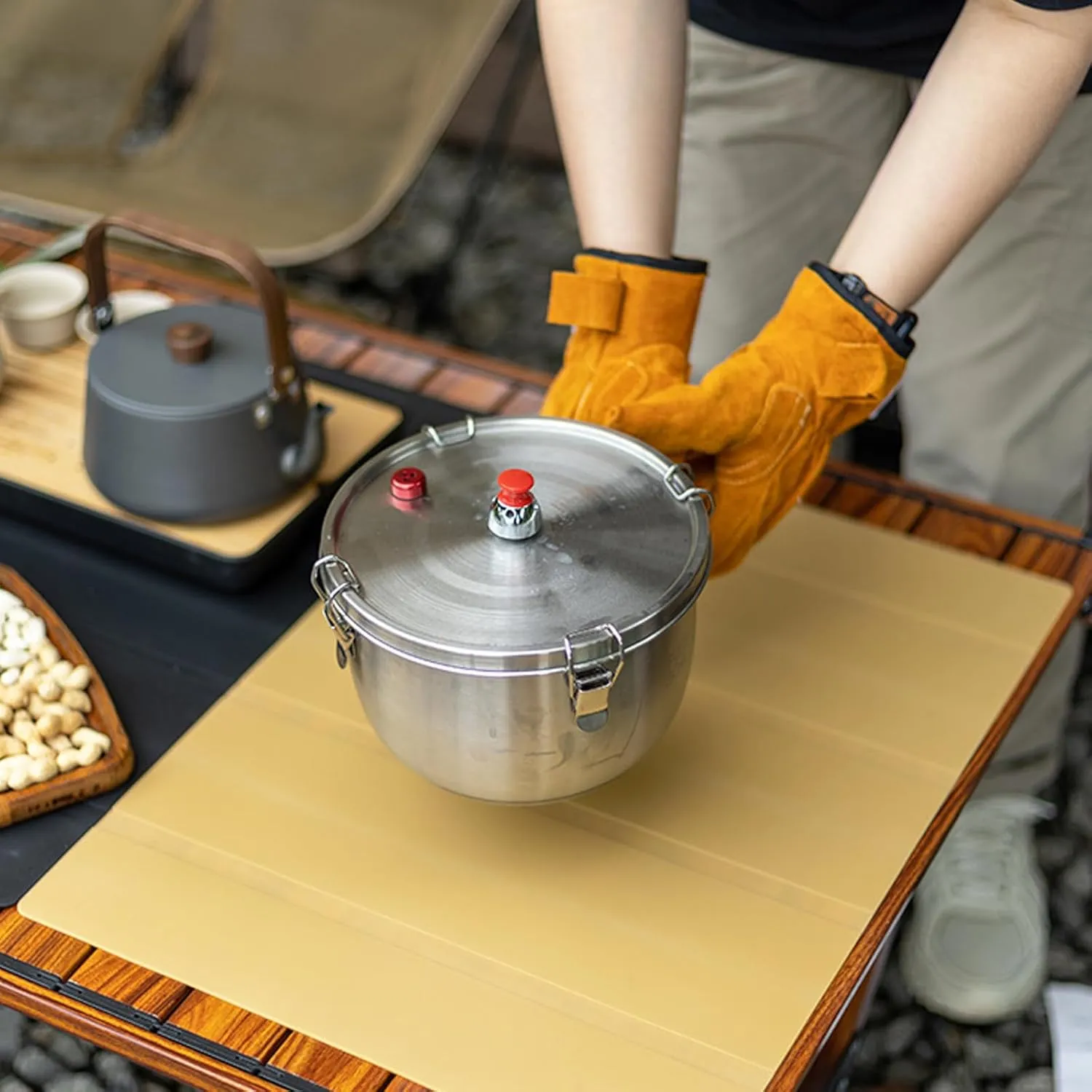 Porable Camping Pressure Pots Outdoor Stove Top Pressure Cooker Portable Outdoor Cookware Cooking Pots Soup Meat Pots