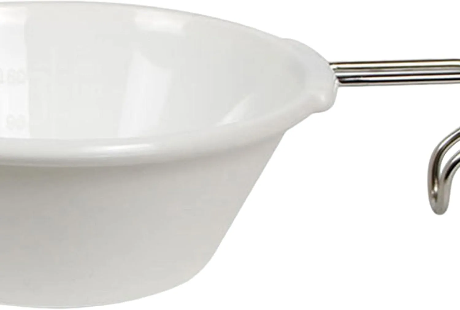 Portable Camping Bowl PBT Bowl with Stainless Steel Handle Tableware Cooking Outdoor Cookware for Picnic, Beach, Kitchen, Trekking, Hiking, White