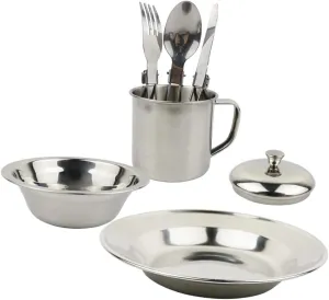 Portable Camping Cooking Set Stainless Steel Cookware 1-2 Person Outdoor Cooking Utensils