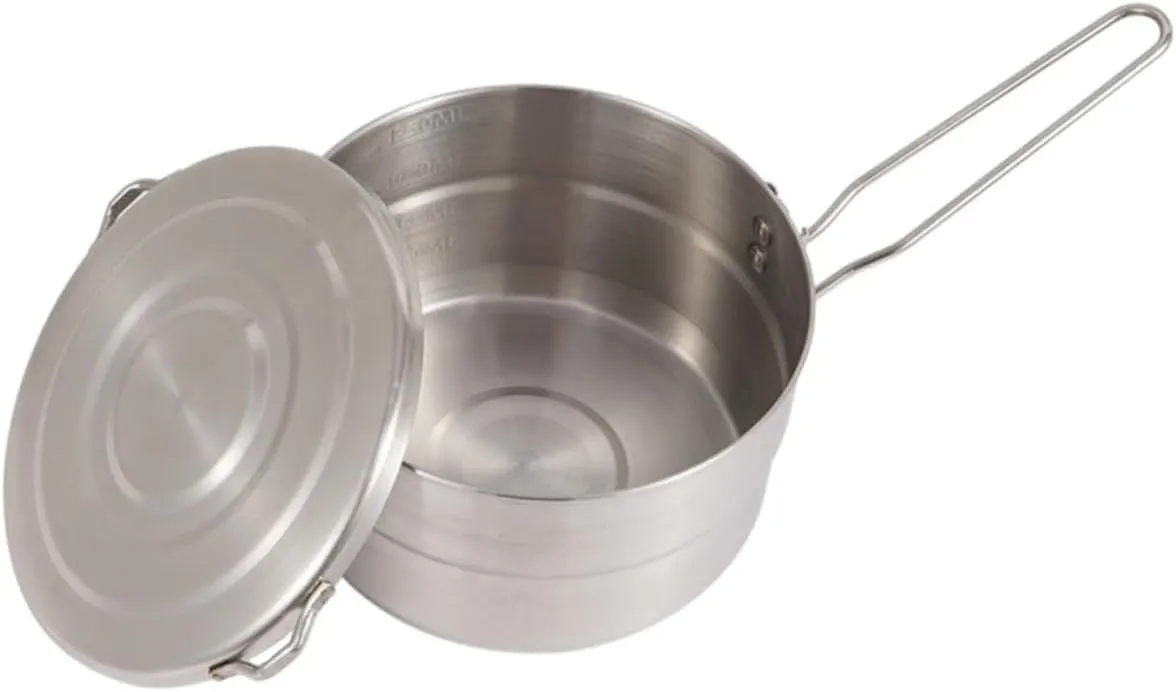 Portable Camping Skillet Cooking Pot Cookware Pot 1.5l Stainless Steel