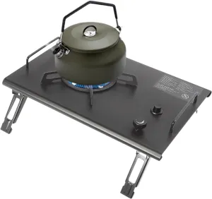 Portable Camping Stove Foldable Gas Stove 13,648 BTU Single Burner Gas Stove for Camping, Picnic, Backyard Party, Outdoor Cooking with Adjustable Burners and Carrying Case (Black)