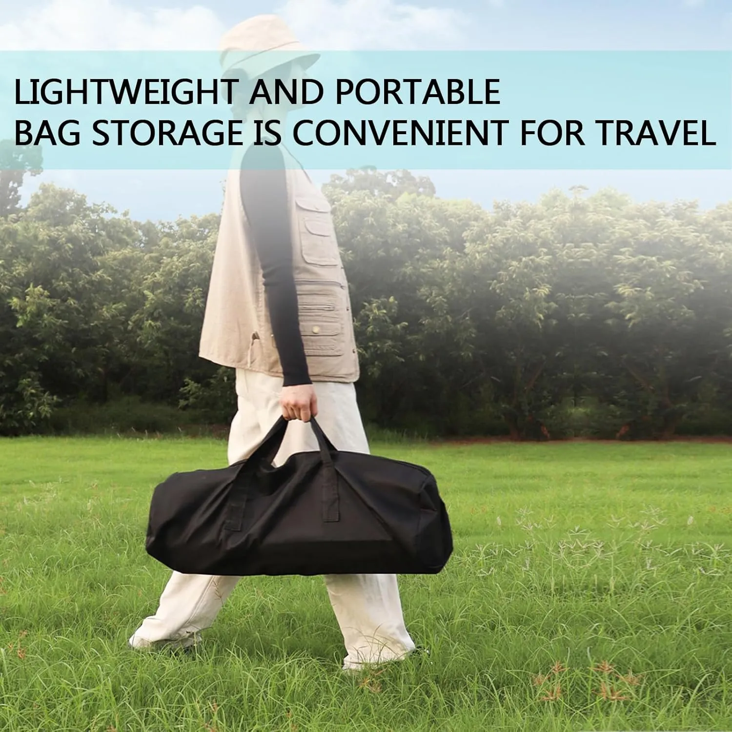 Portable Camping Table, Ultralight Aluminum Folding Table with Carry Bag, Perfect for Picnic, Beach, Travel, BBQ, and Outdoor Cooking Black 50×53×50cm/19.7×20.9×19.7in