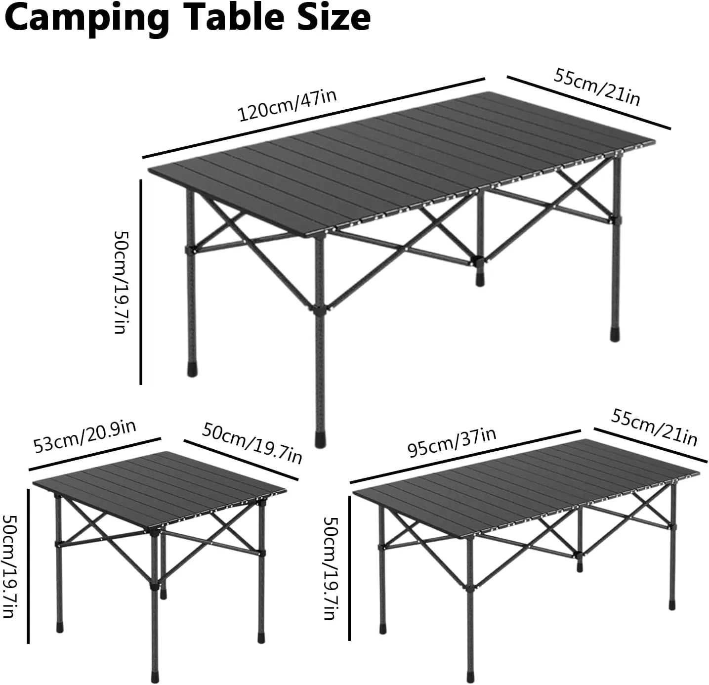 Portable Folding Camping Table, Roll-Up Aluminum Table with Carry Bag, Lightweight Design for Beach, Travel, and Outdoor Adventures Light Yellow 50×53×50cm/19.7×20.9×19.7in