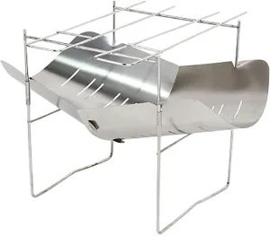 Portable Mini Stainless Steel Charcoal Grill Set Foldable Cooking Rack for Outdoor Picnic Compact BBQ Stove Holder Camping