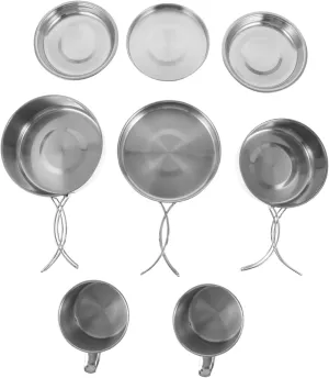 Portable Outdoor Picnic Set Camping Cooking Pot Frying Pan 8-Piece Cooking Utensils for Camping