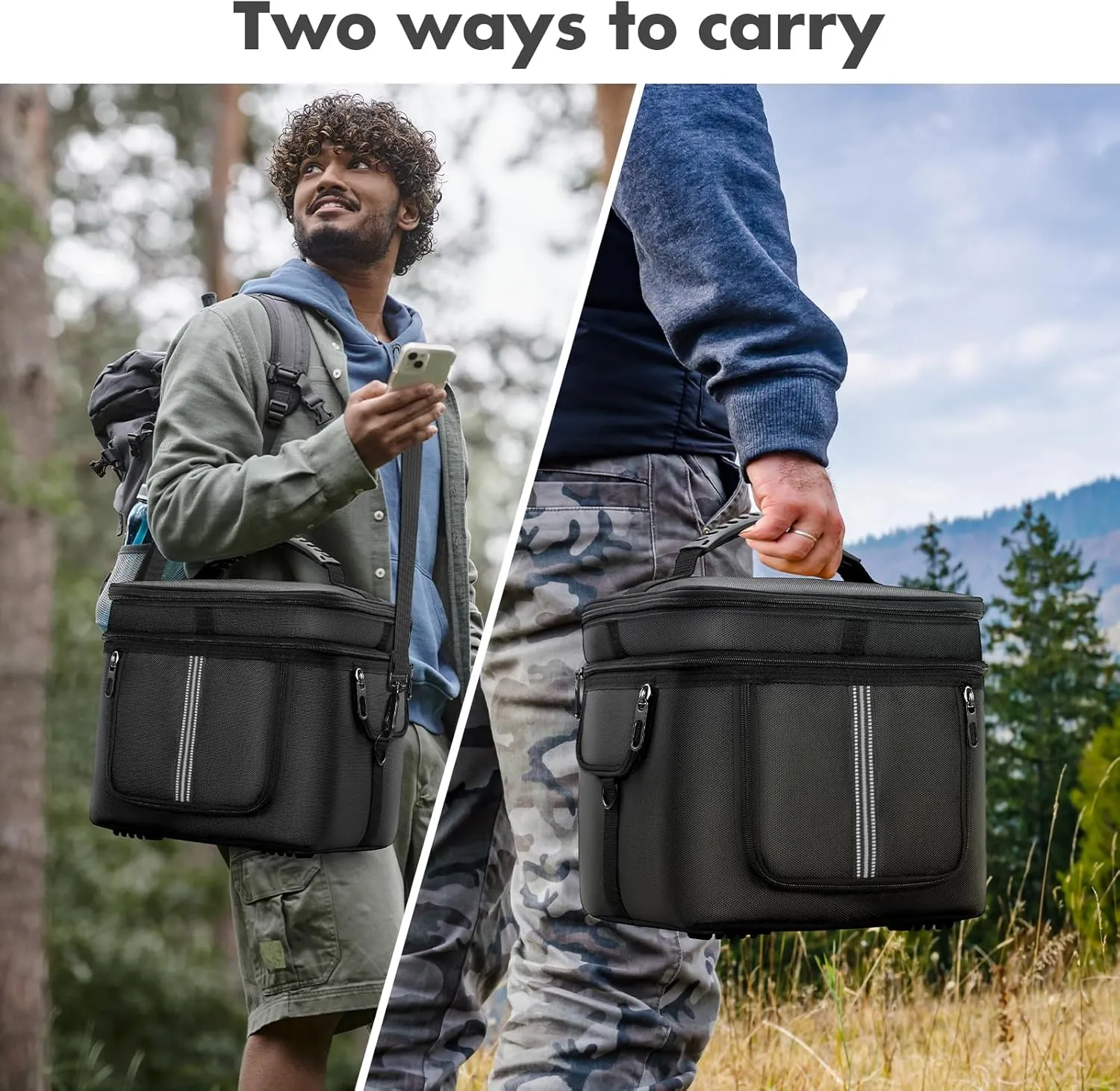 Portable Power Station Carrying Case Bag Compatible with For RIVER 2 Max 500 Power Station Generator Protective Shoulder Storage Bag Cover with Pocket for Outdoor Travel Camping Charging