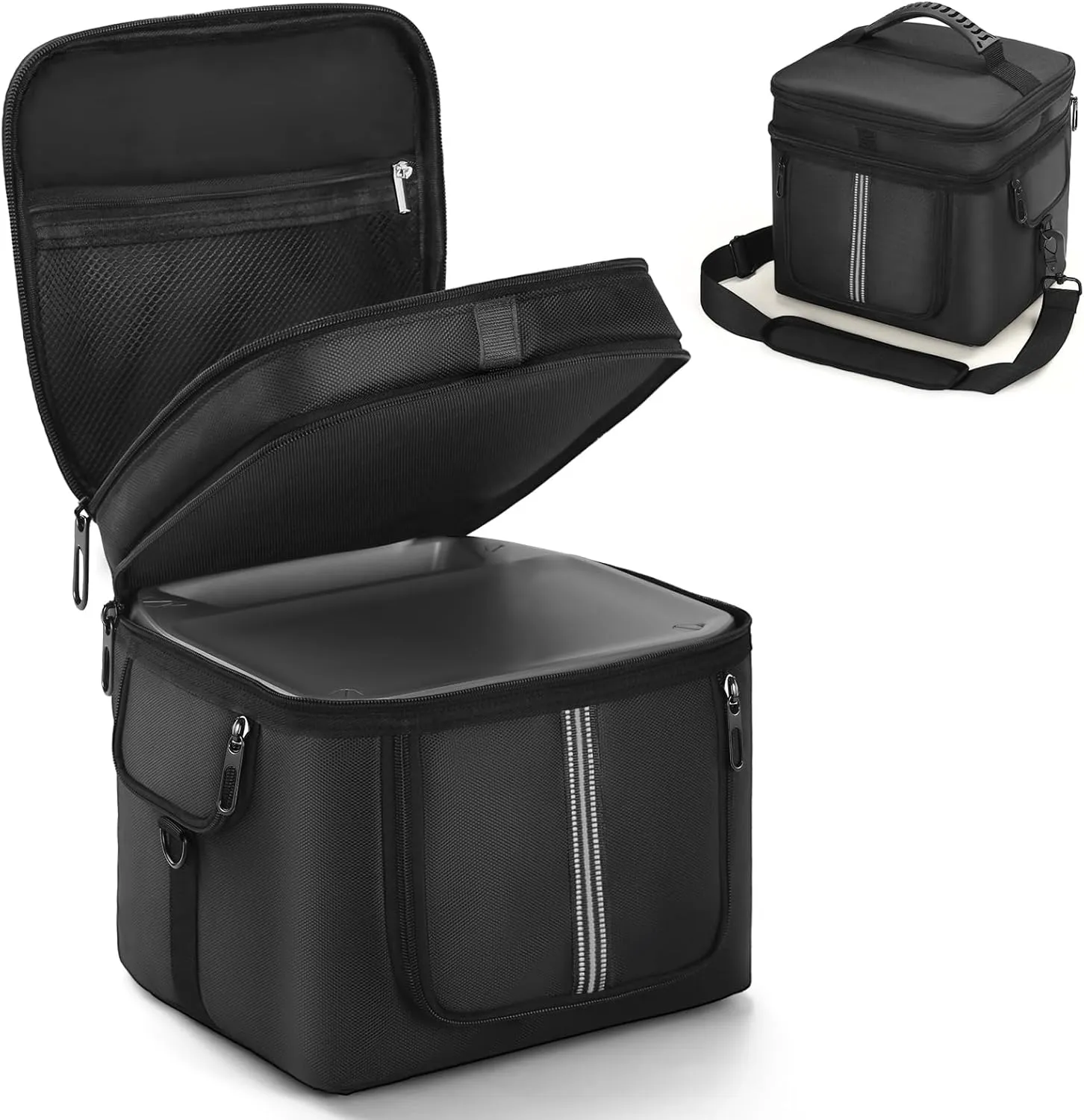 Portable Power Station Carrying Case Bag Compatible with For RIVER 2 Max 500 Power Station Generator Protective Shoulder Storage Bag Cover with Pocket for Outdoor Travel Camping Charging