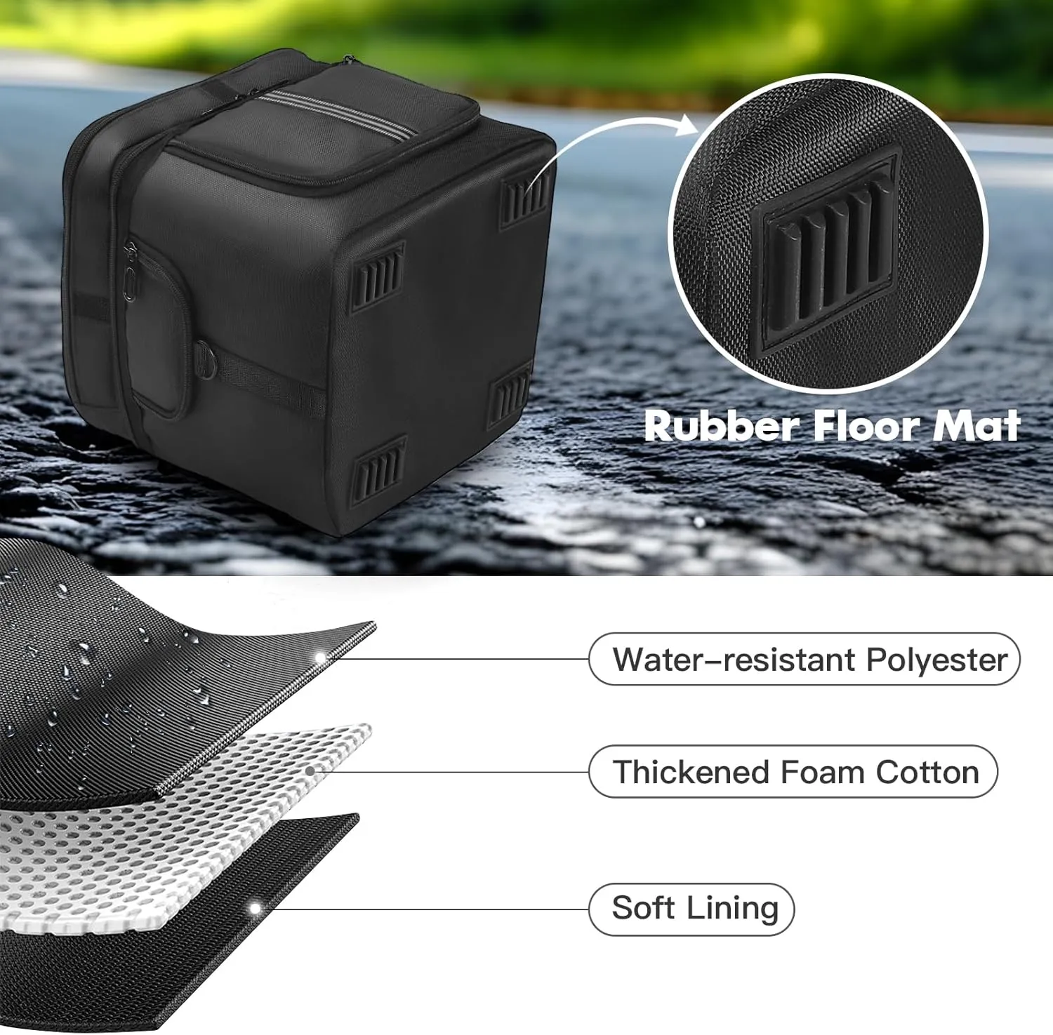 Portable Power Station Carrying Case Bag Compatible with For RIVER 2 Max 500 Power Station Generator Protective Shoulder Storage Bag Cover with Pocket for Outdoor Travel Camping Charging
