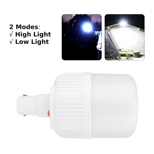 Portable Waterproof Wirless 60W 24LED Rechargeable Light Bulb Dimmable Emergency Light Outdoor Camping Light for Tent Patio Porch Garden BBQ Night Markets Power Failure
