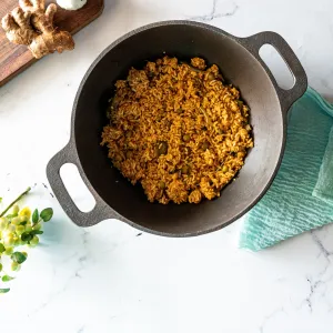 Pre-Seasoned Cast Iron Deep Kadai (10 Inches)