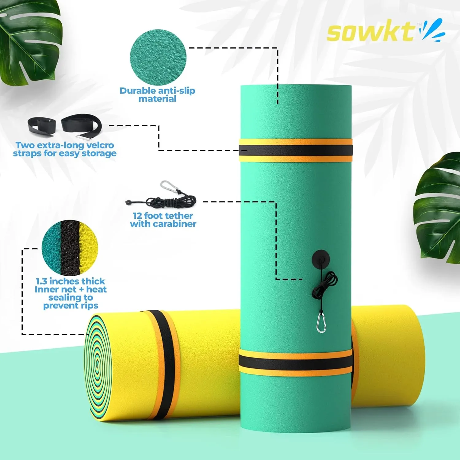 Premium Floating Mat for Lakes and Pools (8x4 & 18x6 ft) - Water Mat, Floating Dock, Floating Pads for Water - Lake Floats for Adults and Kids for Unlimited Fun!