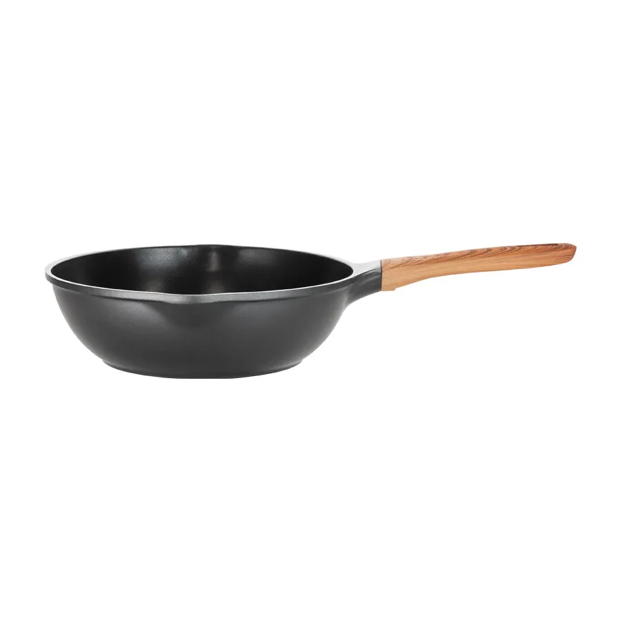 Premium Non-Stick Diamond Earth™ Wok   Glass Lid - 30cm