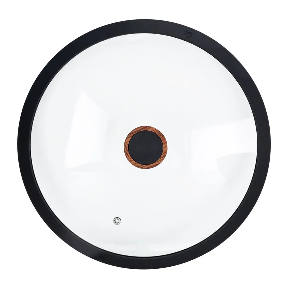 Premium Non-Stick Diamond Earth™ Wok   Glass Lid - 30cm