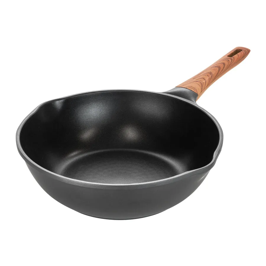 Premium Non-Stick Diamond Earth™ Wok   Glass Lid - 30cm