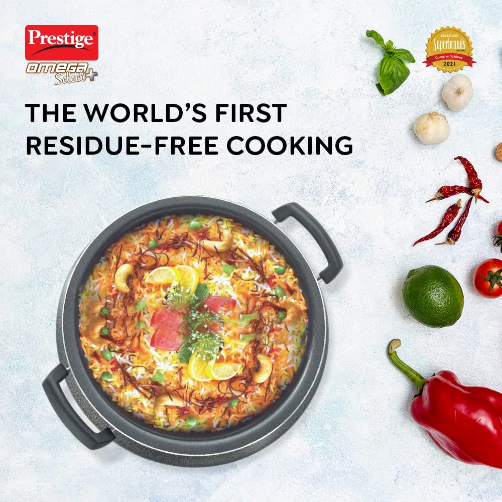 Prestige 4 litres Omega Select Plus 20 Cm Non Stick Junior Handi Dupont Teflon Non-Stick Coating