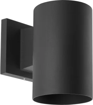 Progress Lighting P5712-31 5in Cylinder Modern Outdoor Wall Lantern Light, 7-1/4 Inch Tall, Black