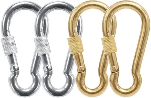 PROND Locking Carabiners, Heavy Duty Carabiner, 316 Stainless Steel Screw Lock Carabiner Hooks