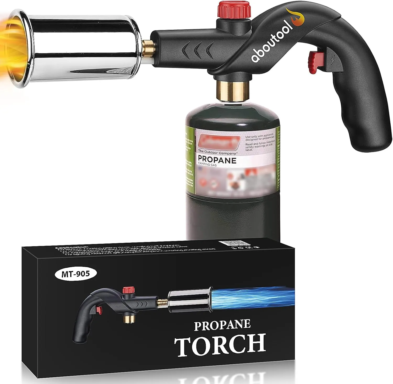 Propane Torch, Kitchen Cooking Torch with Igniter Searing Torch for Sous Vide Charcoal Lighter BBQ Grill Flame Thrower Campfire Starter (Propane Tank Not Included)