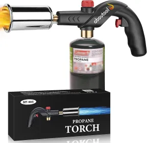 Propane Torch, Kitchen Cooking Torch with Igniter Searing Torch for Sous Vide Charcoal Lighter BBQ Grill Flame Thrower Campfire Starter (Propane Tank Not Included)
