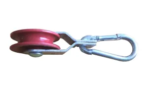 Pulleys & Zinc Carabiner Snap Clips Netting Baseball Batting Cage (100)