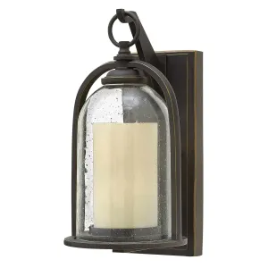 Quincy 1 Light Small Wall Lantern | Oil Rubbed Bronze