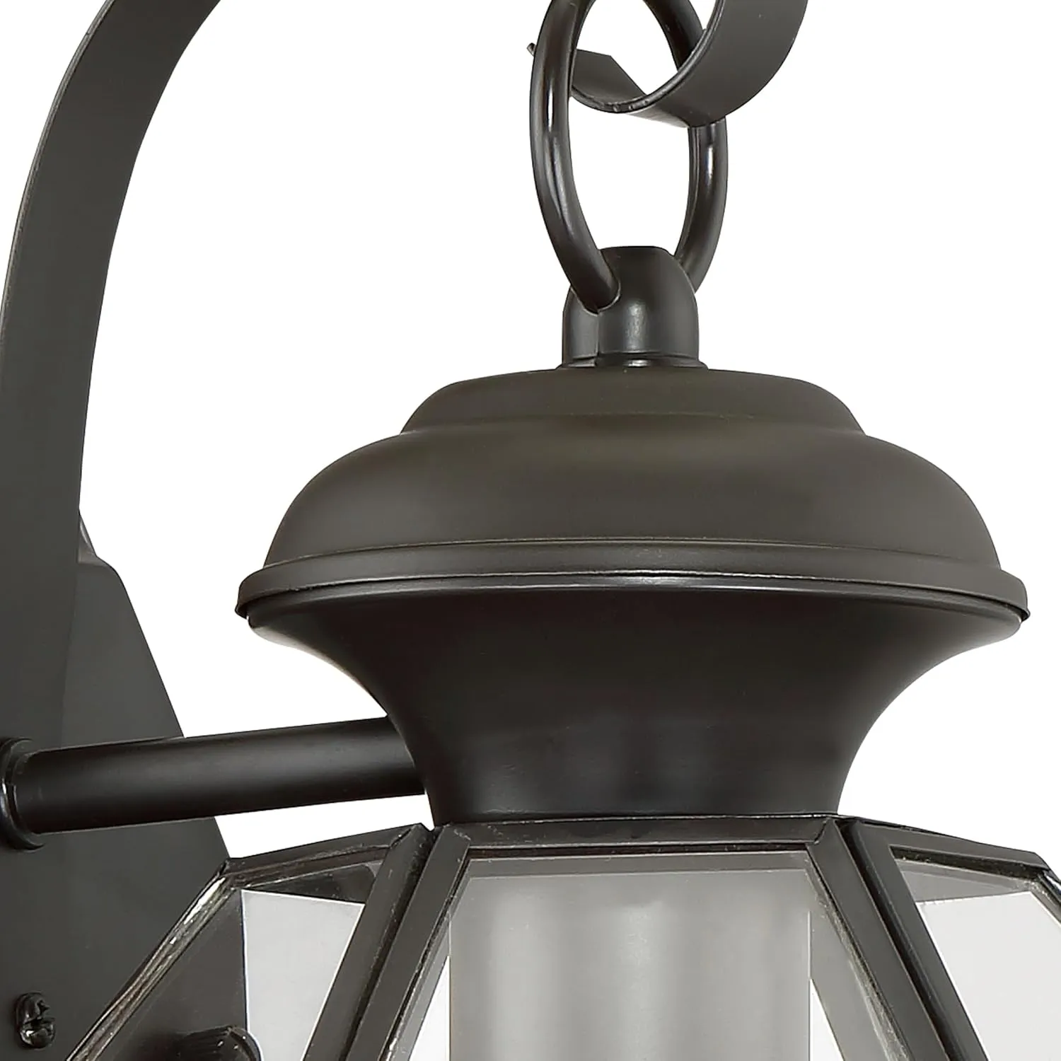 Quoizel Newbury Outdoor Wall Lantern, 12 Inch 1-Light Medici Bronze Wall Sconce, French Country Exterior Wall Lantern Fixture, E26 Base, Clear Glass, Outside Lights for Patio, Porch, Garage or Yard