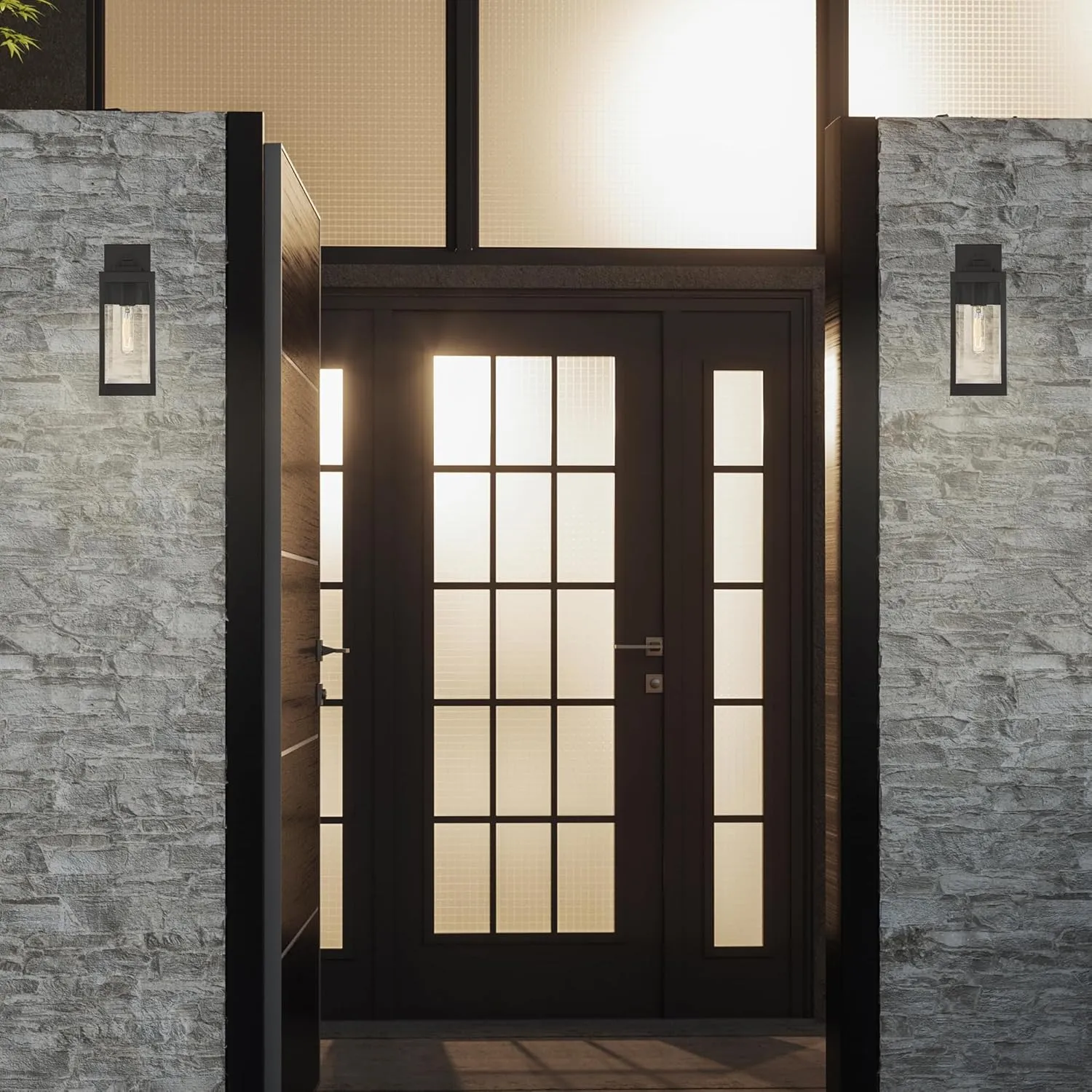 Quoizel Westover Modern Wall Sconce, 14.25 Inch Western Bronze 1-Light Outdoor Light Fixture, Clear Beveled Glass Wall Lantern, 100 W, Industrial Design Wall Light for Porch, Patio, Gazebo or Yard