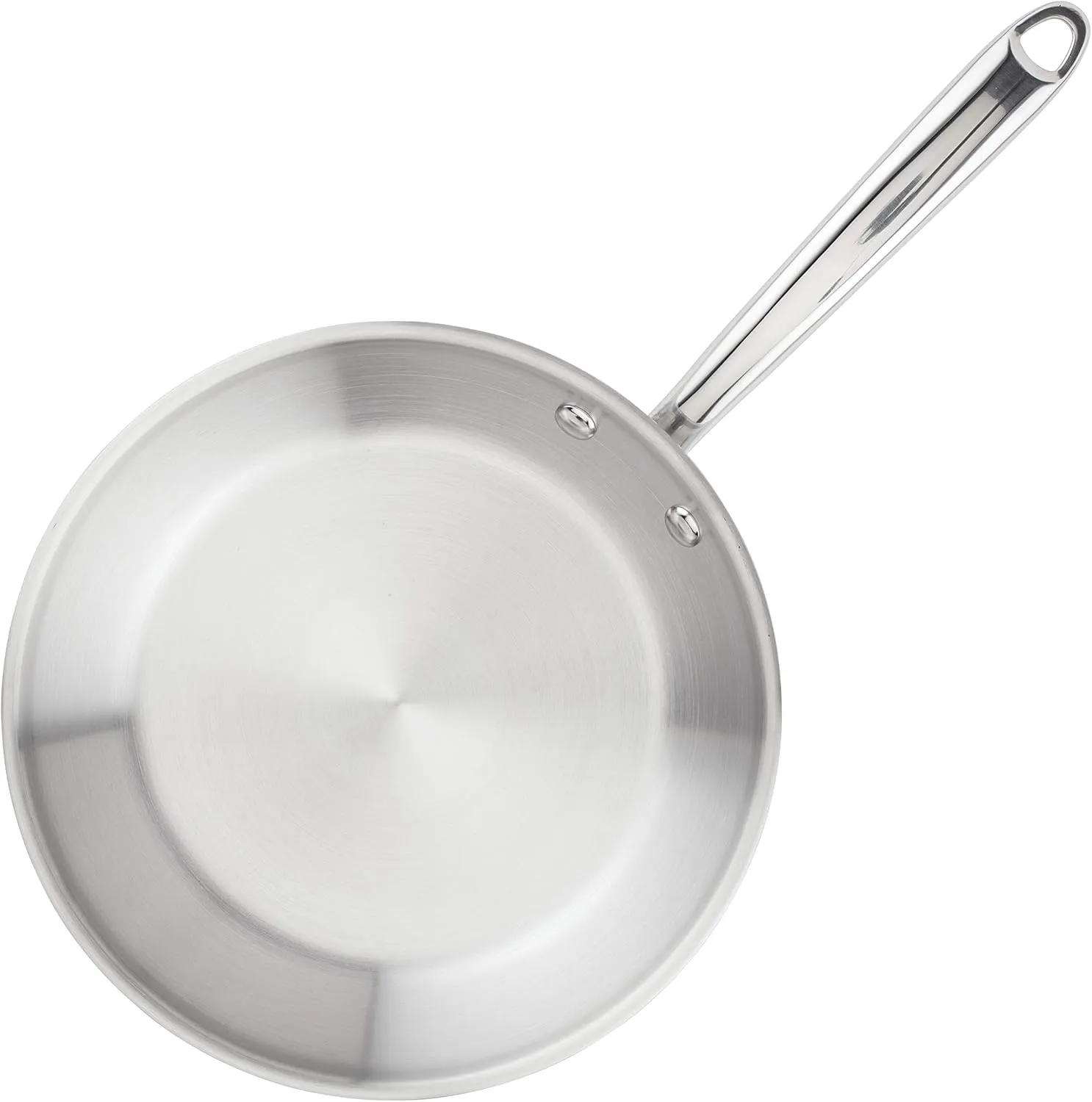 Rachael Ray Professional Stainless Steel, Compatible with All Cooktops, Induction Ready, Dishwasher and Metal Utensil Safe, 10-Inch Frying Pan