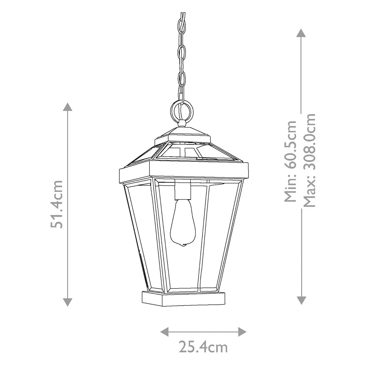 Ravine Large Chain Lantern | Western Bronze