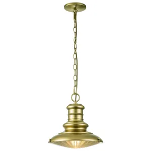 Redding Station 1 Light Medium Chain Lantern | Painted Distressed Bronze