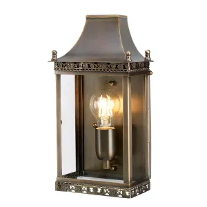 Regents Park 1 Light Wall Lantern - Brass | Aged Brass