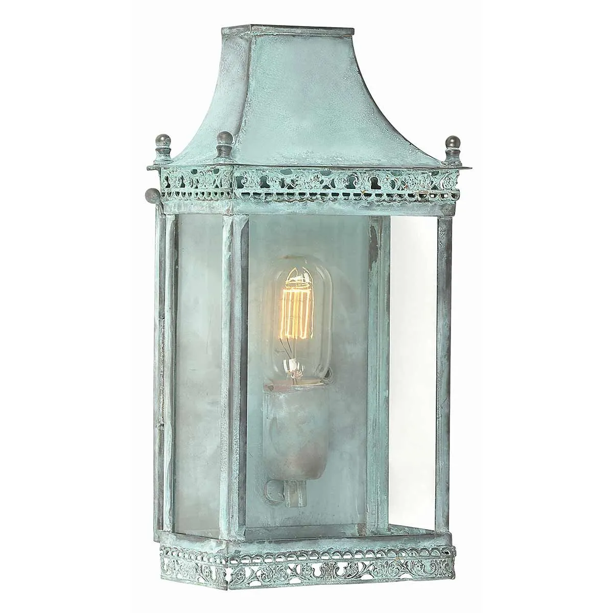 Regents Park 1 Light Wall Lantern - Verdigris | Verdigris