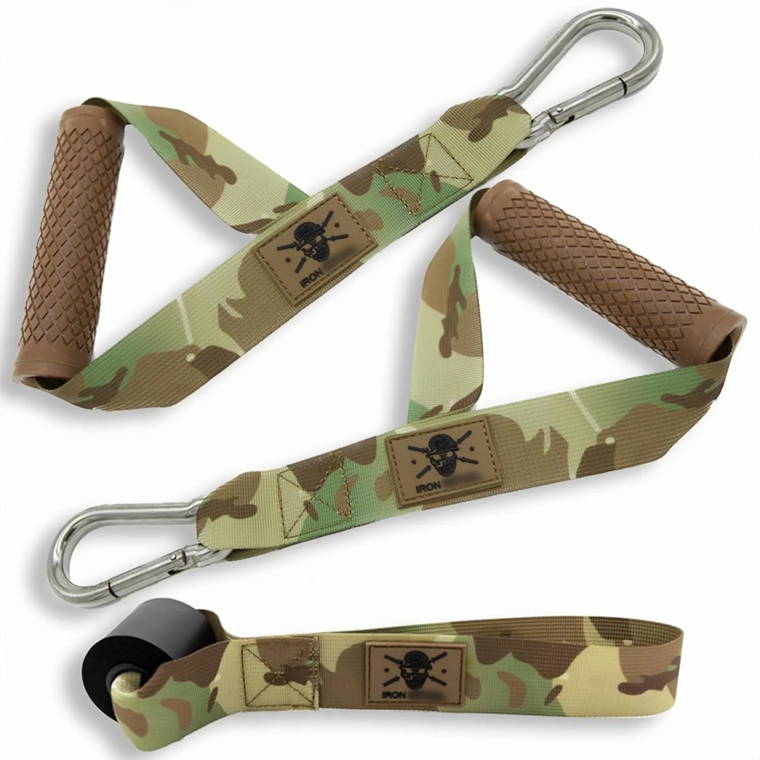 Resistance Band Handles - Cable Machine Handles Attachment and Door Anchor for Exercise Bands, Super Heavy Duty Accessory for Pull Up Assistance Bands, Workout Equipment & Home Gym