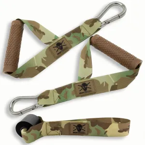 Resistance Band Handles - Cable Machine Handles Attachment and Door Anchor for Exercise Bands, Super Heavy Duty Accessory for Pull Up Assistance Bands, Workout Equipment & Home Gym