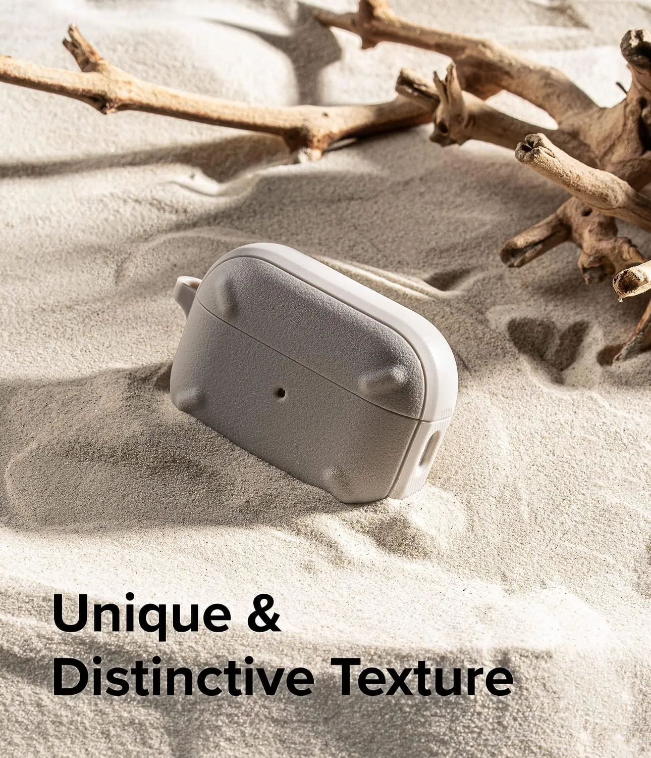 Ringke Onyx [Feels Good in The Hand] Compatible with AirPods Pro 2nd Generation Case, Anti-Fingerprint Technology Prevents Oily Smudges Non-Slip Enhanced Grip - Warm Gray