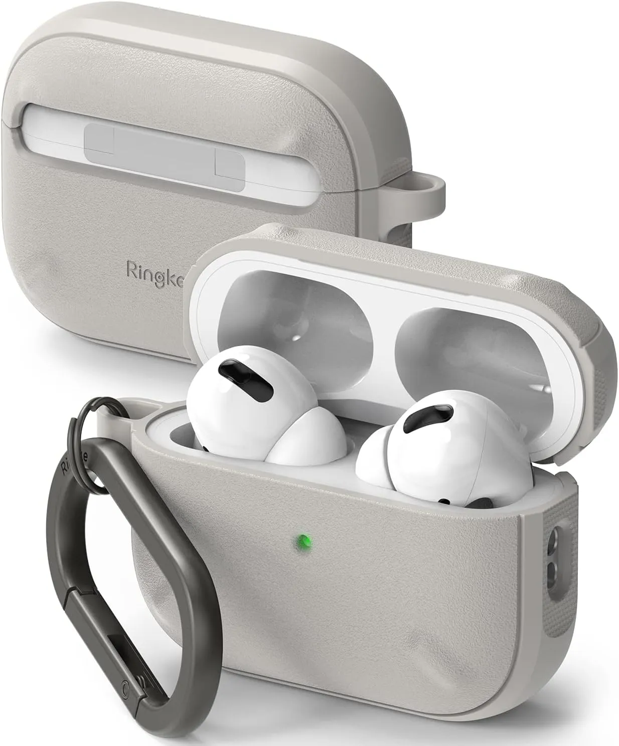 Ringke Onyx [Feels Good in The Hand] Compatible with AirPods Pro 2nd Generation Case, Anti-Fingerprint Technology Prevents Oily Smudges Non-Slip Enhanced Grip - Warm Gray