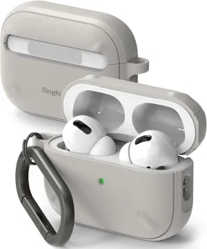Ringke Onyx [Feels Good in The Hand] Compatible with AirPods Pro 2nd Generation Case, Anti-Fingerprint Technology Prevents Oily Smudges Non-Slip Enhanced Grip - Warm Gray