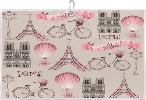 Romantic Tower Hot Air Balloon Golf Towel with Heavy Duty Carabiner Ultra Absorbent Quick Dry Perfect for Cleaning Clubs Balls Gear Essential Golf Accessory for Men Women Kids