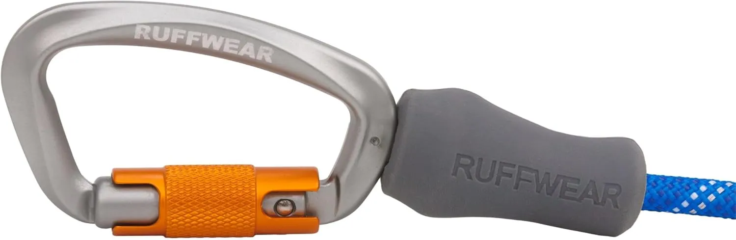 Ruffwear, Knot-a-Leash Dog Leash, Reflective Rope Lead with Carabiner, Blue Pool, Small