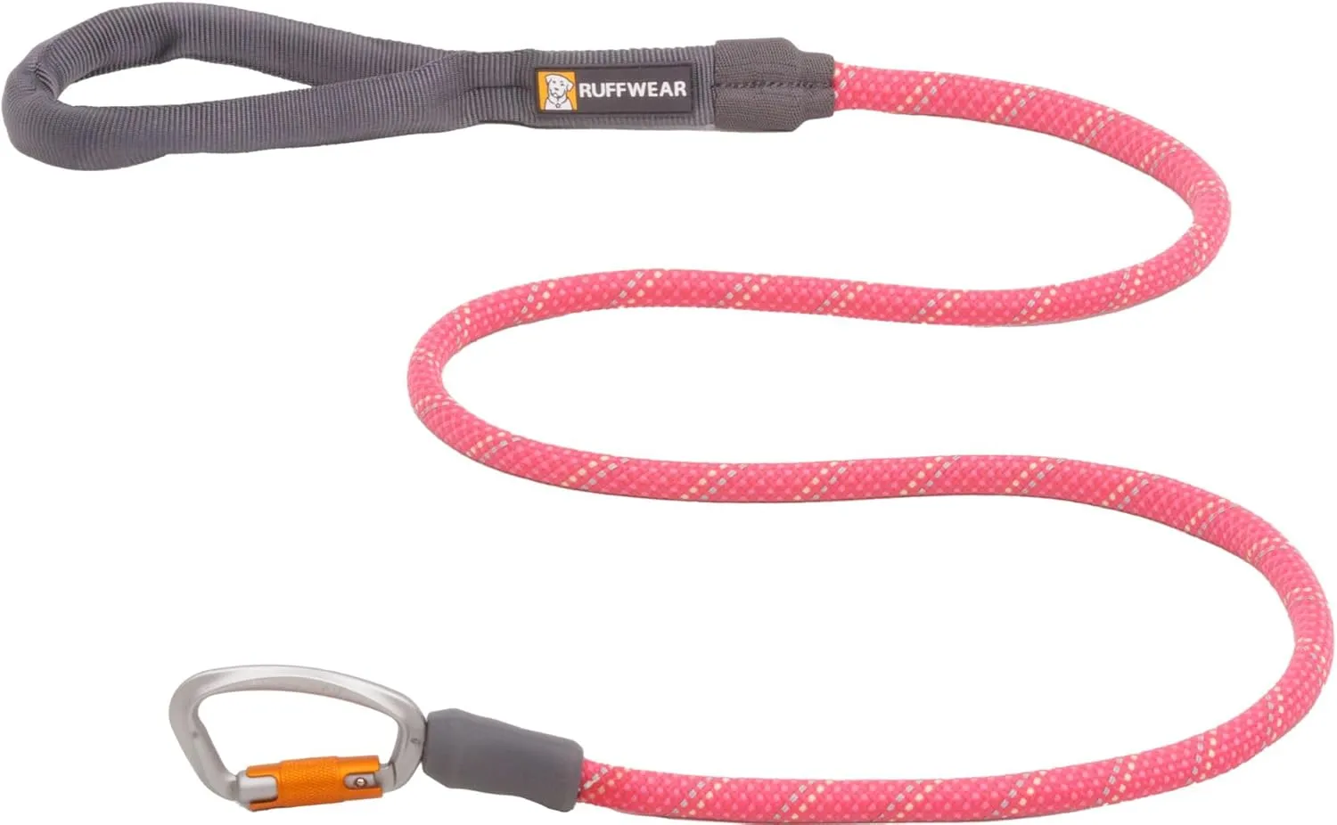 Ruffwear, Knot-a-Leash Dog Leash, Reflective Rope Lead with Carabiner, Pink, Small