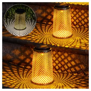Rynx | 2 Pack Solar Lights Outdoor Water Resistant, Gifts For Women Mom Grandmother, Solar Lights With 2 Lighting Colors And Diamond Pattern, Outdoor Solar Lights For Landscape Terrace Path Veranda Lawn Garden
