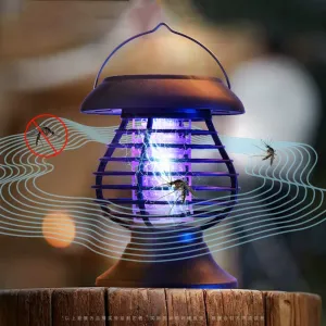 #S15 Solar Powered Led Mosquito Fly Bug Insect Zapper Killer Trap Lamp Light