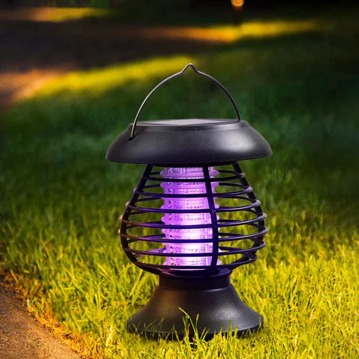 #S15 Solar Powered Led Mosquito Fly Bug Insect Zapper Killer Trap Lamp Light