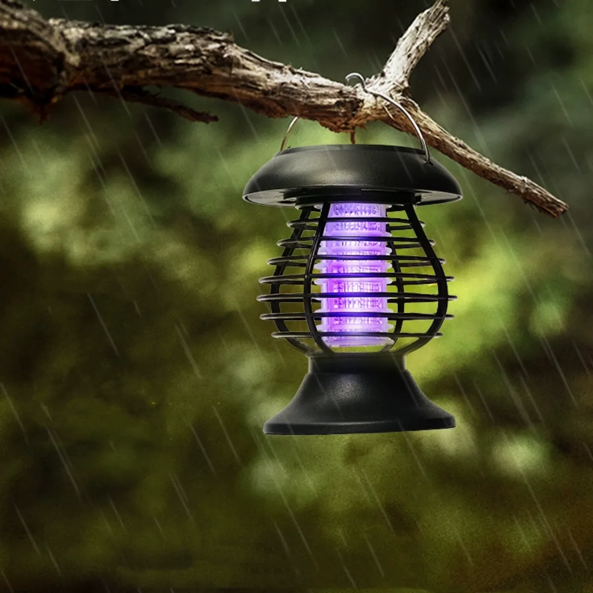 #S15 Solar Powered Led Mosquito Fly Bug Insect Zapper Killer Trap Lamp Light