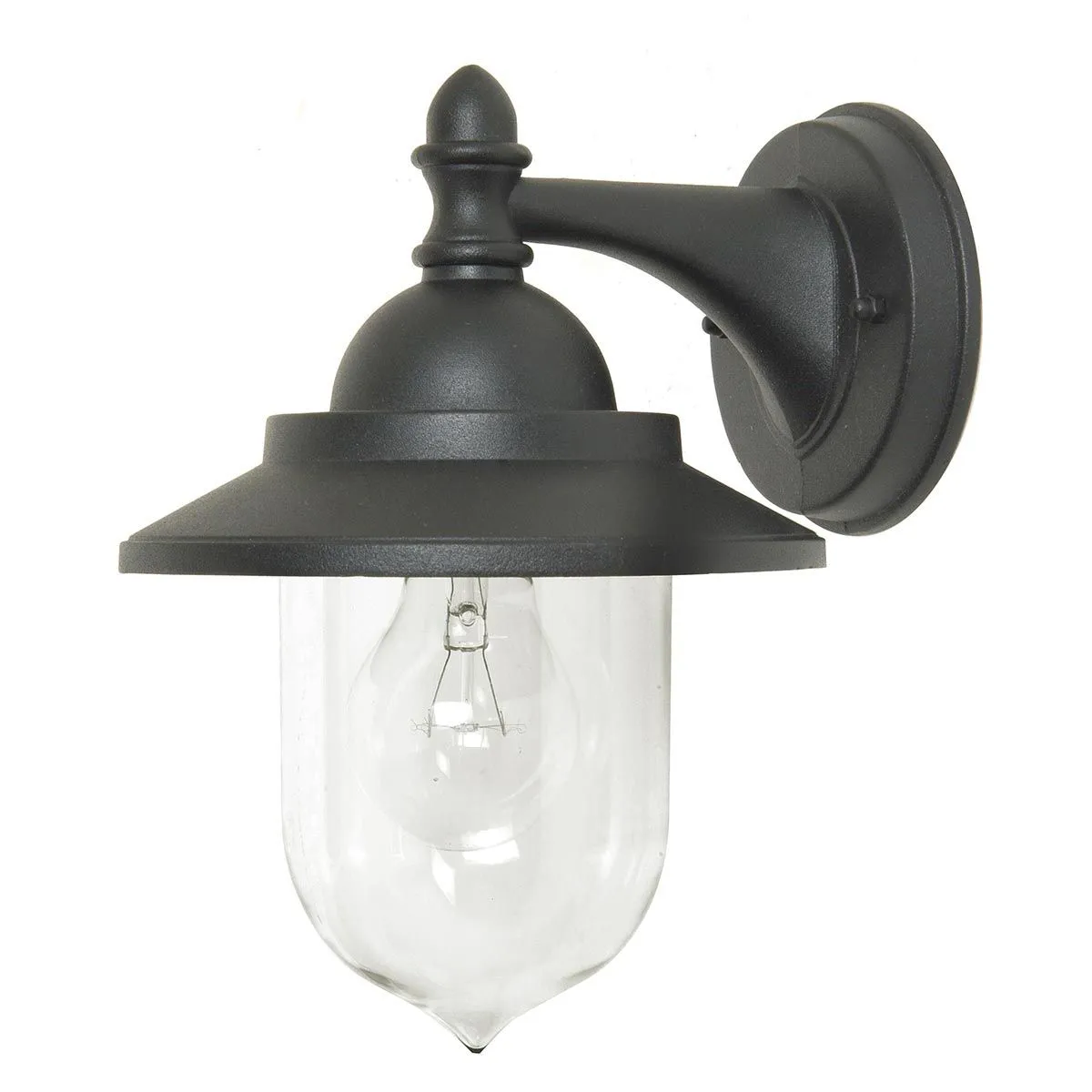 Sandown 1 Light Wall Lantern | Black