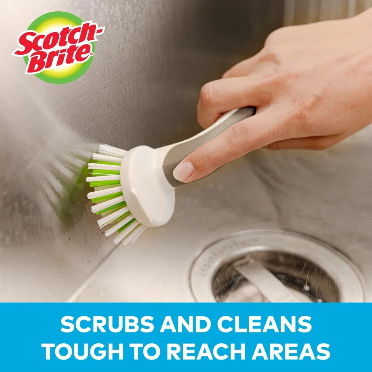 Scotch-Brite Little Handy Scrubber Cleaning Brush, 6 Dish Brushes, Small & Versatile Tool with Long Lasting Bristles, Safe on Cookware, Tubs, Sinks, Car Tires, and More