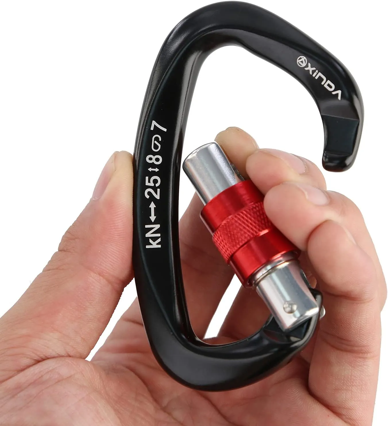 Screwgate Locking Carabiner Clip - Professional Rock Climbing Carabiner Screw Lock,Heavy Duty Carabiners for Climbing,Mountaineer,Hammock,Camping,Outdoor Equipment