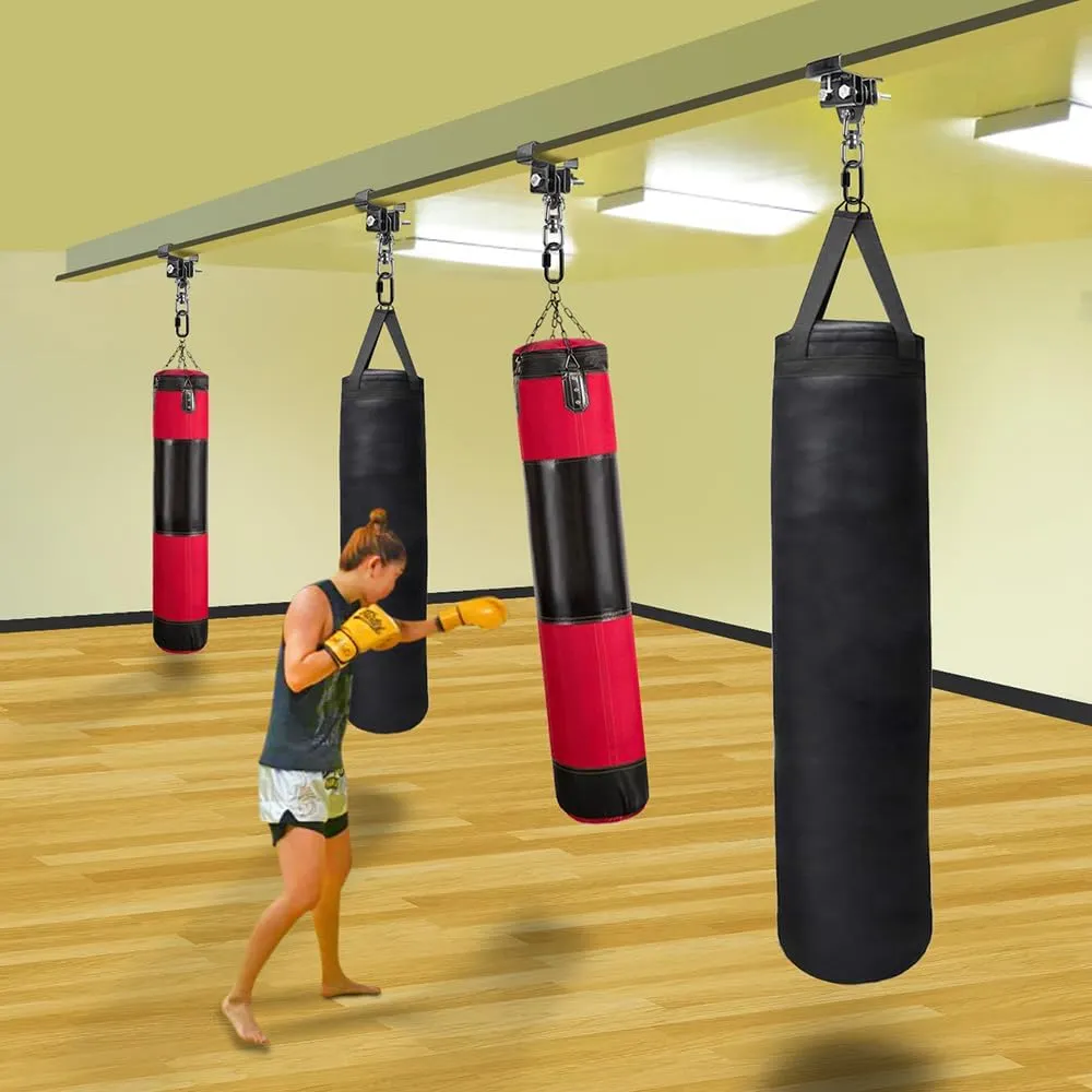 SELEWARE Heavy Duty Steel Beam Clamp, Heavy Bag Mount, Punching Bag Hanger Heavy Duty Holder for Boxing, Muay Thai and MMA Training (with Carabiner)