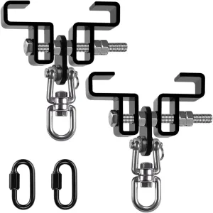 SELEWARE Heavy Duty Steel Beam Clamp, Heavy Bag Mount, Punching Bag Hanger Heavy Duty Holder for Boxing, Muay Thai and MMA Training (with Carabiner)