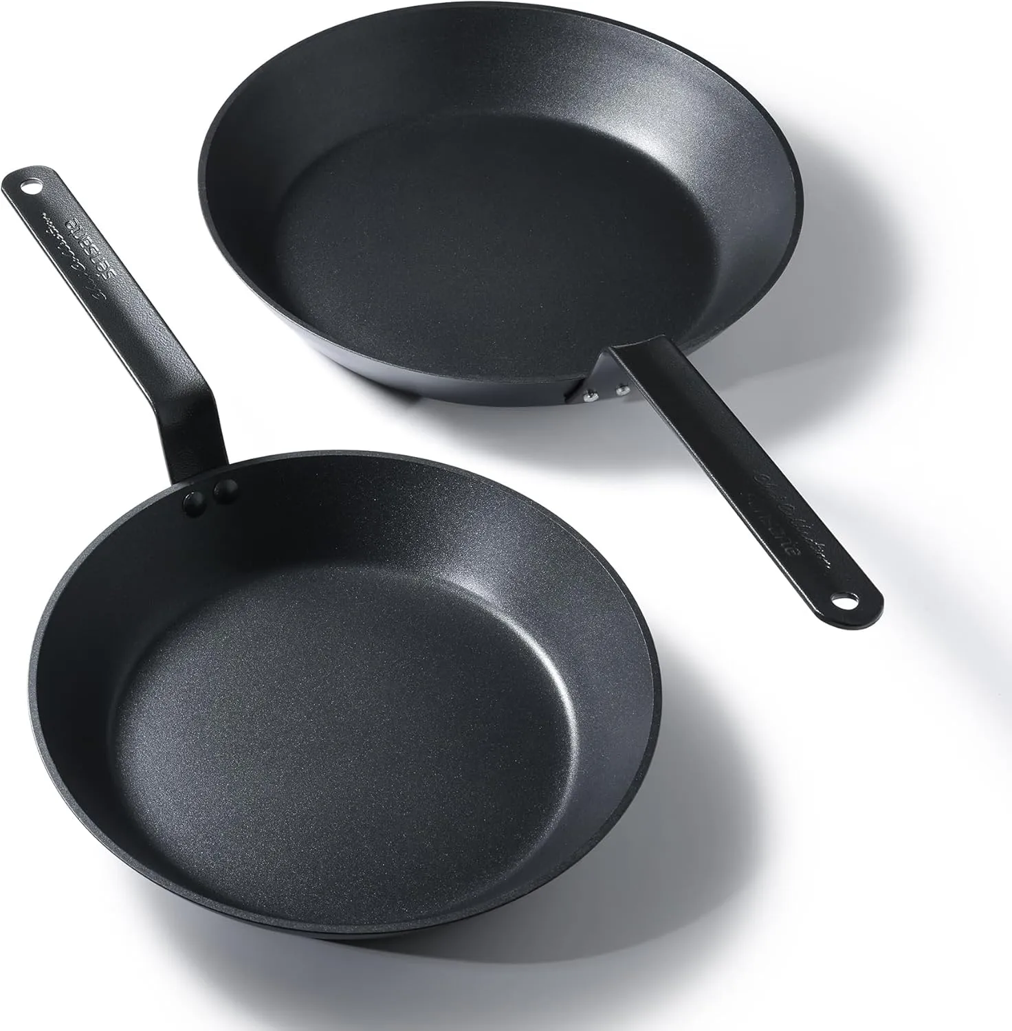 SENSARTE Nonstick Frying Pan Set 2-Piece, Oven Safe Skillets with Swiss Coating, Induction Compatible Chef Pan Set, Dishwasher Safe Cooking Pans, Anodized Frying Pans, PFOA Free, 10 and 12 Inch